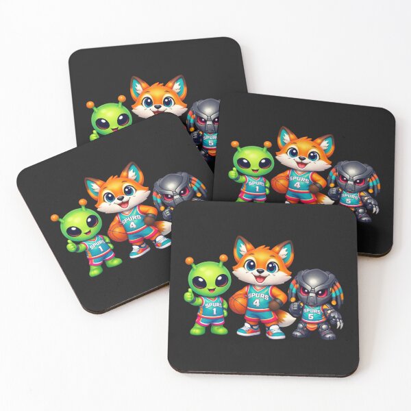 Item preview, Cute Alien Fox Monster Basketball Team Chibi Art designed and sold by Tsugraf Designs.