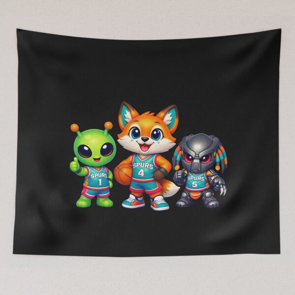 Item preview, Cute Alien Fox Monster Basketball Team Chibi Art designed and sold by Tsugraf Designs.