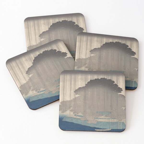 Item preview, Hiroshige Karasaki Night Rain Omi Hakkei Japanese Woodblock Print designed and sold by vekotpu.