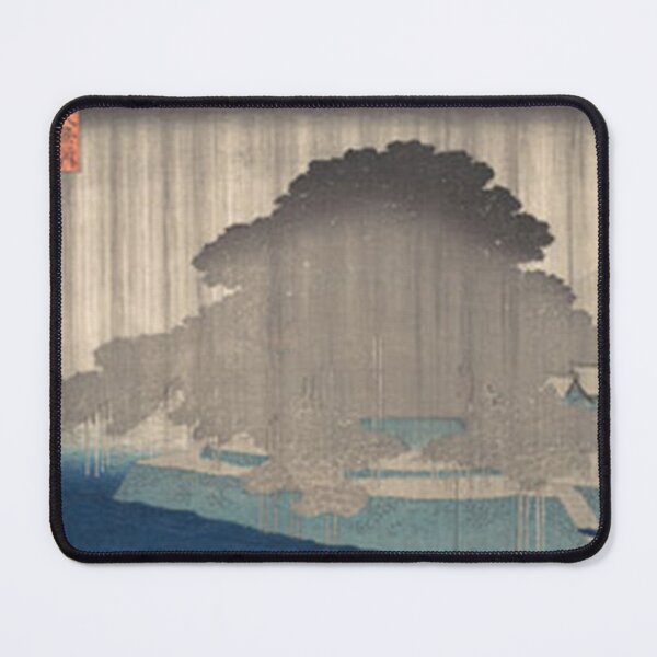 Item preview, Hiroshige Karasaki Night Rain Omi Hakkei Japanese Woodblock Print designed and sold by vekotpu.