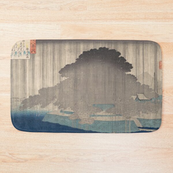 Item preview, Hiroshige Karasaki Night Rain Omi Hakkei Japanese Woodblock Print designed and sold by vekotpu.