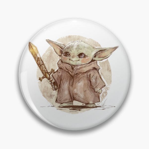 Item preview, BABY YODA WARRIOR ORANGE AMBER designed and sold by melyverso.