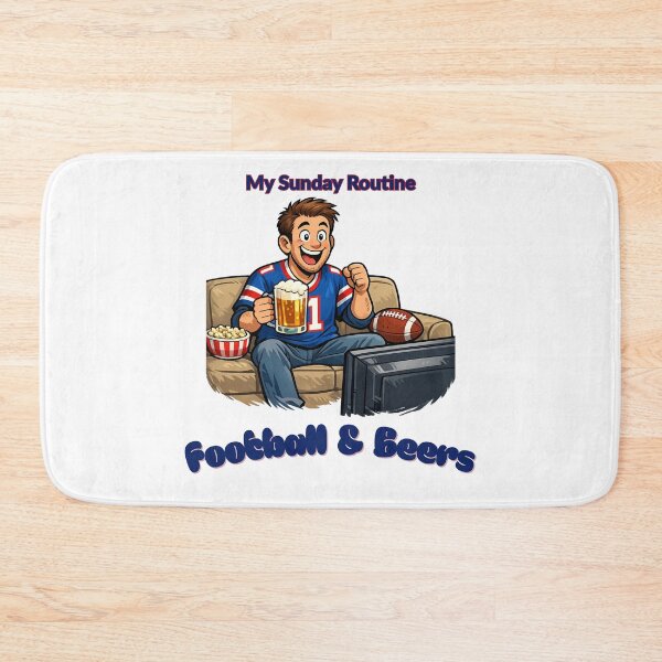 Item preview, New York Giants My Sunday Routine Football and Beers designed and sold by ThatFootball12.
