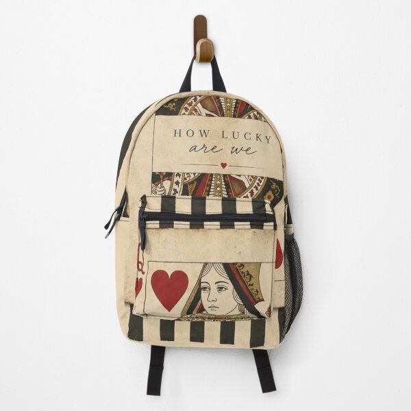 Item preview, How Lucky Are We | Queen of Hearts Vintage Play Card designed and sold by Chicken Dinner Studio.