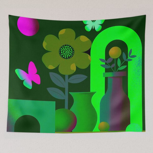 Item preview, Dream Portal Bloom | Neon Purple Botanical Art designed and sold by joycrysstudio.