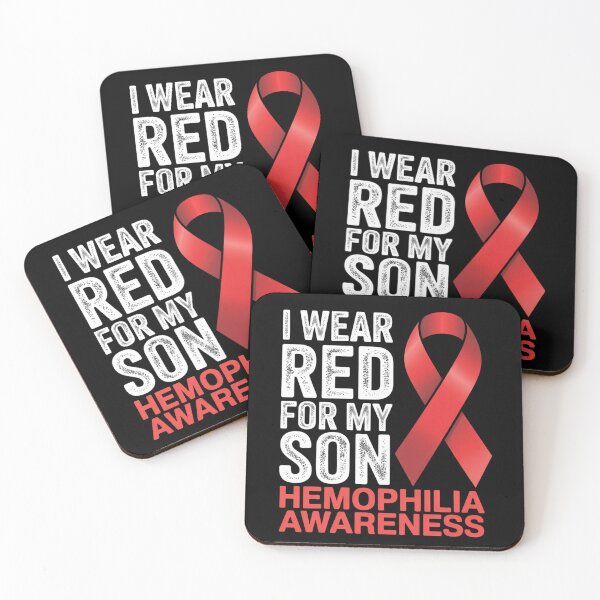Item preview, I Wear Red For My Son Hemophilia Awareness Ribbon Support designed and sold by grounabslaninal.