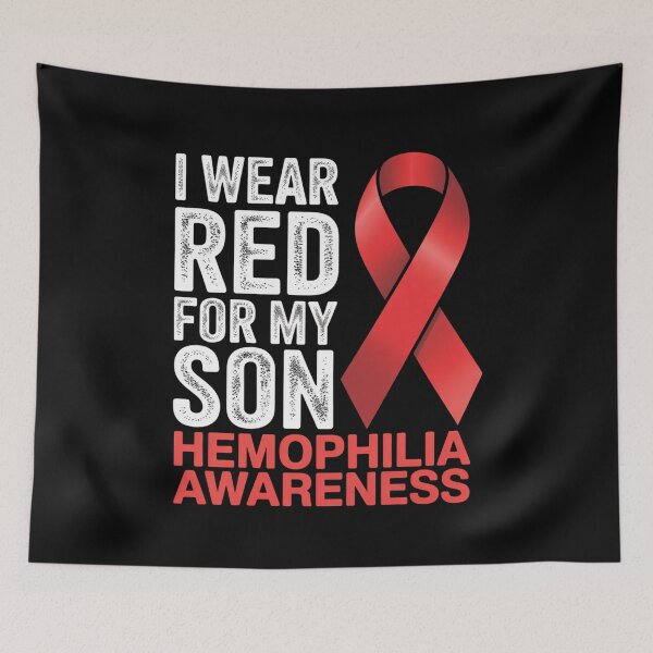 Item preview, I Wear Red For My Son Hemophilia Awareness Ribbon Support designed and sold by grounabslaninal.