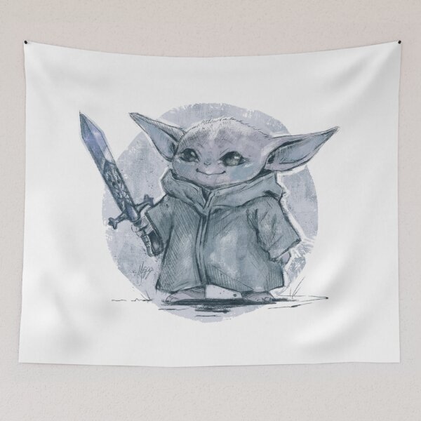 Item preview, BABY YODA WARRIOR STEEL BLUE designed and sold by melyverso.