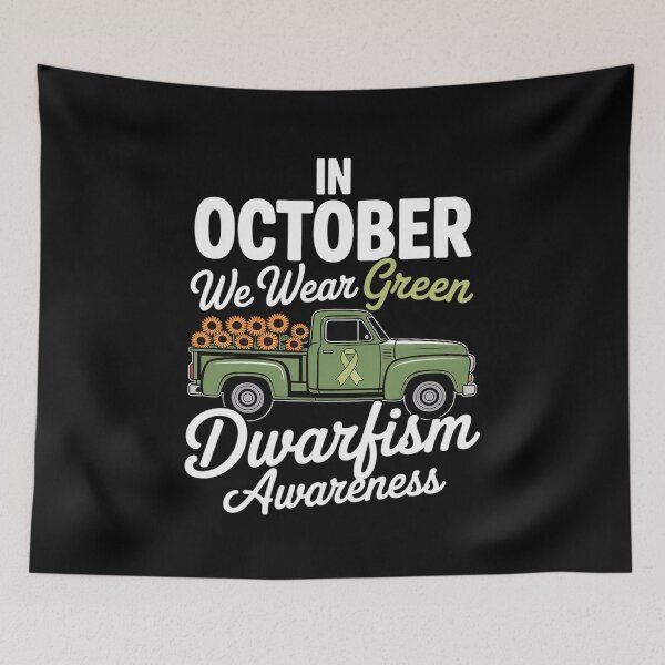 Item preview, In October We Wear Green Dwarfism Awareness Green Truck designed and sold by grounabslaninal.