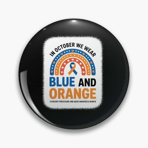 Item preview, In October We Wear Blue And Orange ADHD Awareness Month designed and sold by grounabslaninal.