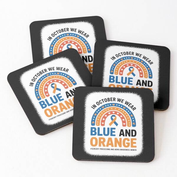 Item preview, In October We Wear Blue And Orange ADHD Awareness Month designed and sold by grounabslaninal.