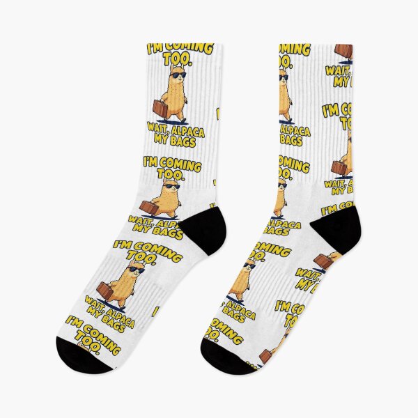 Item preview, Humorous Pun. I'm coming too. Wait, Alpaca my bags designed and sold by Andykinoz.