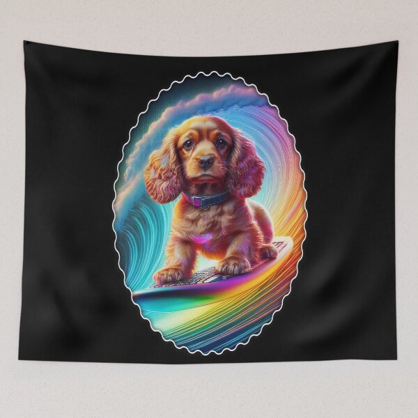 Item preview, Cocker Spaniel Surfing designed and sold by Karen Wood.