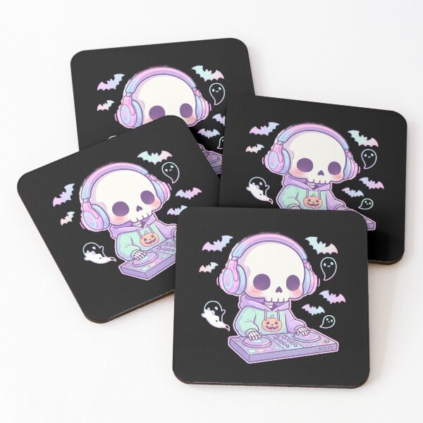 Item preview, DJ Skeleton Halloween Party Vibes Sticker designed and sold by AbanoubStore.