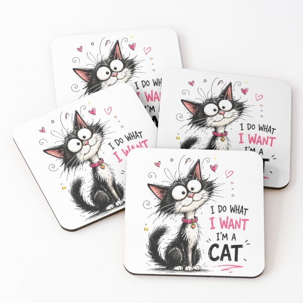 Item preview, Funny Cat I Do What I Want - Cartoon Humor Cat designed and sold by NABPOD.
