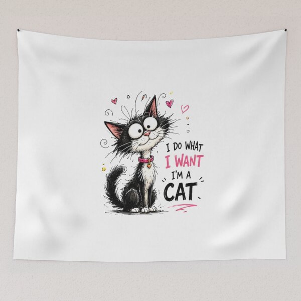 Item preview, Funny Cat I Do What I Want - Cartoon Humor Cat designed and sold by NABPOD.