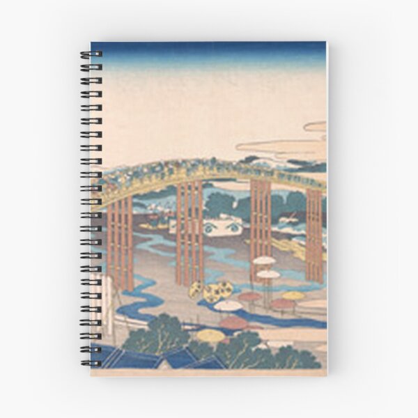 Item preview, Hokusai Yahagi Bridge Okazaki Mt Fuji Japanese Woodblock Print designed and sold by vekotpu.