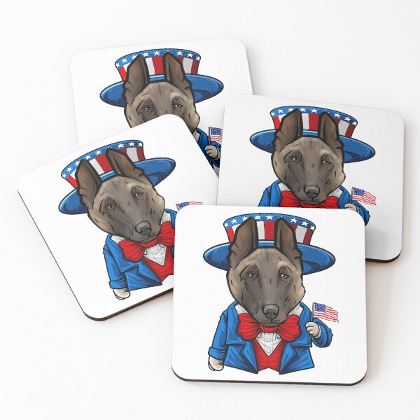 Item preview, Funny 4th of July Belgian Malinois Dog Pun designed and sold by whyitsme.