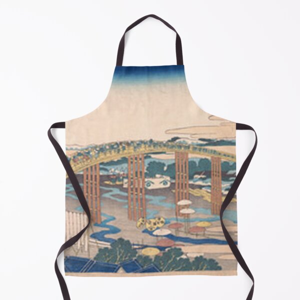 Item preview, Hokusai Yahagi Bridge Okazaki Mt Fuji Japanese Woodblock Print designed and sold by vekotpu.