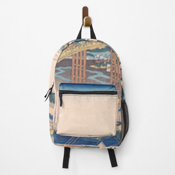 Item preview, Hokusai Yahagi Bridge Okazaki Mt Fuji Japanese Woodblock Print designed and sold by vekotpu.