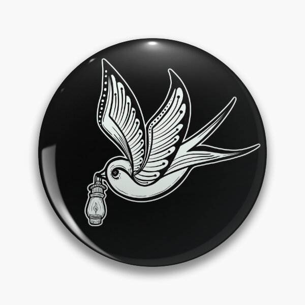 Item preview, Traditional Swallow “Light in the Darkness” - Illustration designed and sold by LamichArt.