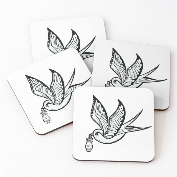 Item preview, Traditional Swallow “Light in the Darkness” - Illustration designed and sold by LamichArt.