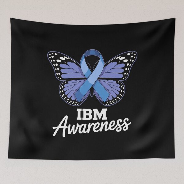 Item preview, Inclusion Body Myositis Awareness Butterflies Blue Ribbon designed and sold by grounabslaninal.