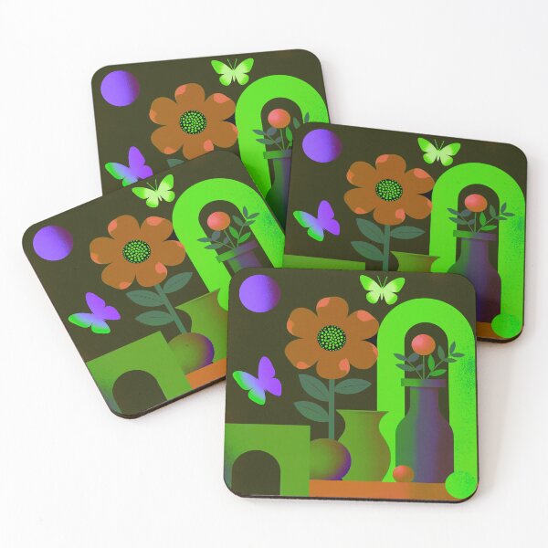 Item preview, Electric Garden Portal | Neon Botanical Pop Art designed and sold by joycrysstudio.
