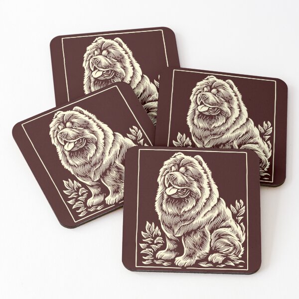 Item preview, Lino cut Chow chow puppy dog designed and sold by MendaciousMina.