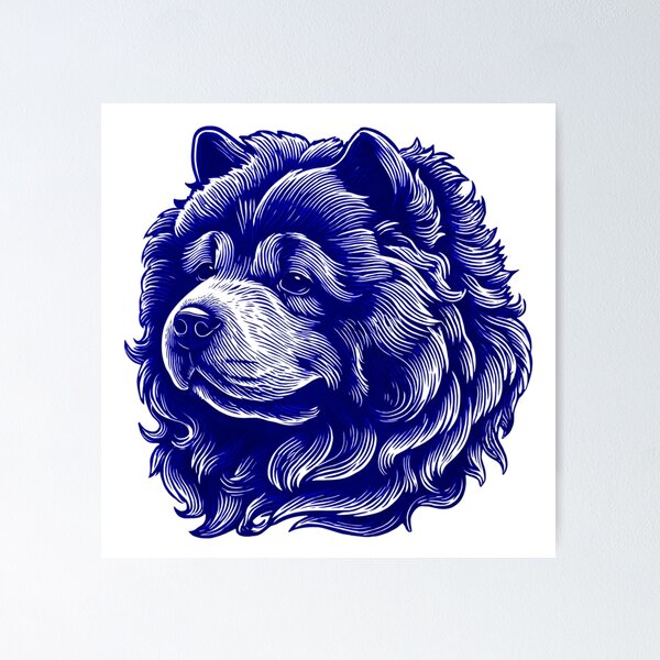 Item preview, Lino cut Chow chow puppy dog designed and sold by MendaciousMina.