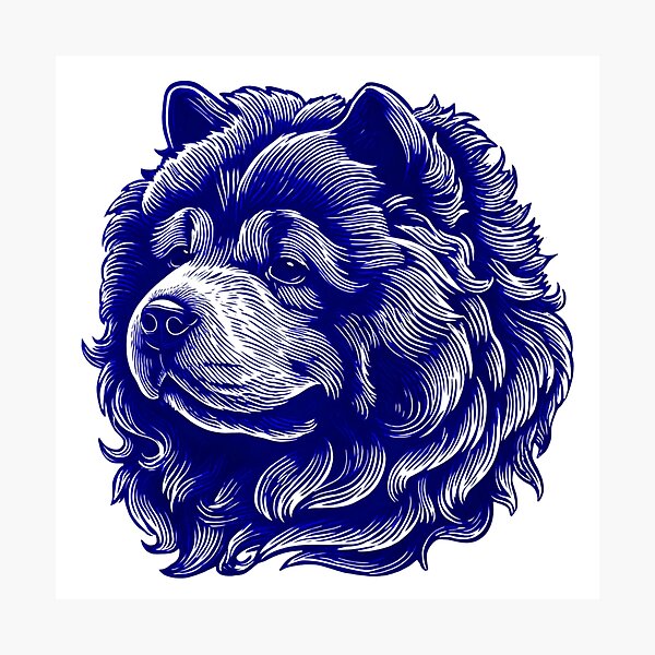 Item preview, Lino cut Chow chow puppy dog designed and sold by MendaciousMina.