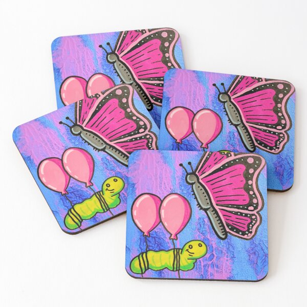 Item preview, Butterfly and caterpillar  designed and sold by The Morbid Hippie .
