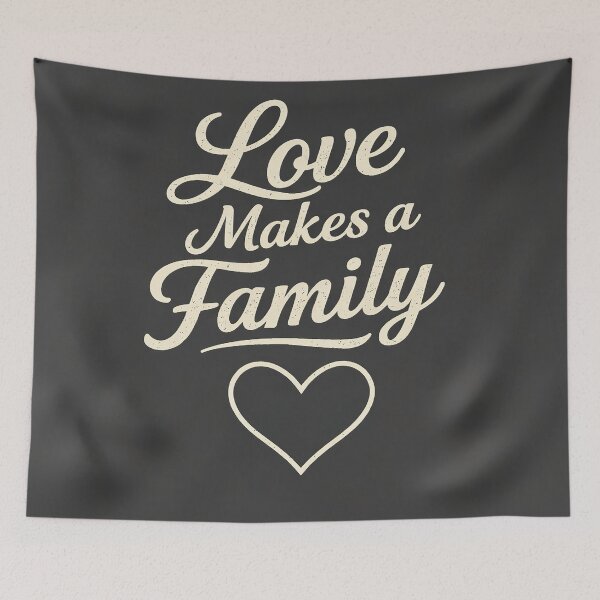Item preview, Love Makes A Family Vintage Typography Heart designed and sold by Tentventure.