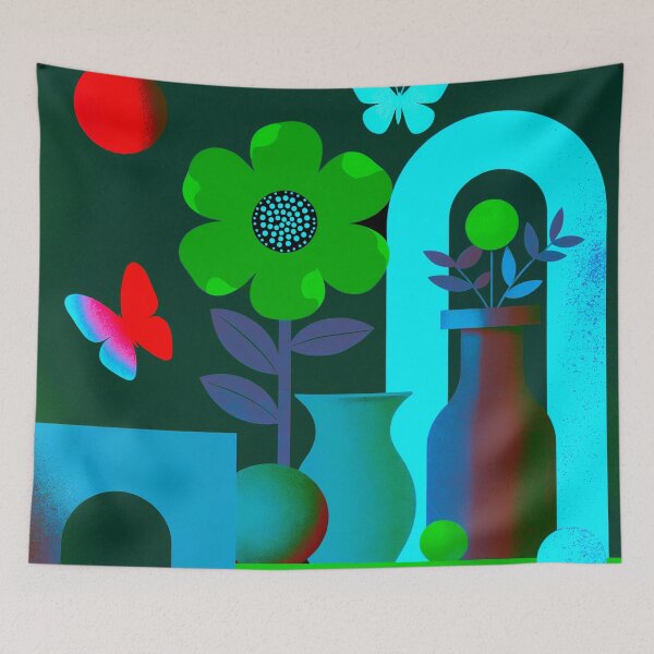 Item preview, Cyber Bloom Gateway | Electric Floral Dream Art designed and sold by joycrysstudio.