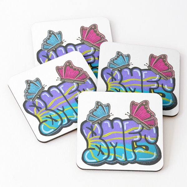 Item preview, BMFS with butterflies designed and sold by The Morbid Hippie .