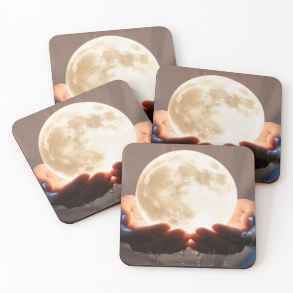 Item preview, Magical Glowing Moon Held in Hands sau Surreal Moon Sphere in Palms Celestial Art designed and sold by RoyalDeluxGo.