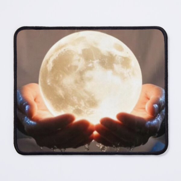 Item preview, Magical Glowing Moon Held in Hands sau Surreal Moon Sphere in Palms Celestial Art designed and sold by RoyalDeluxGo.