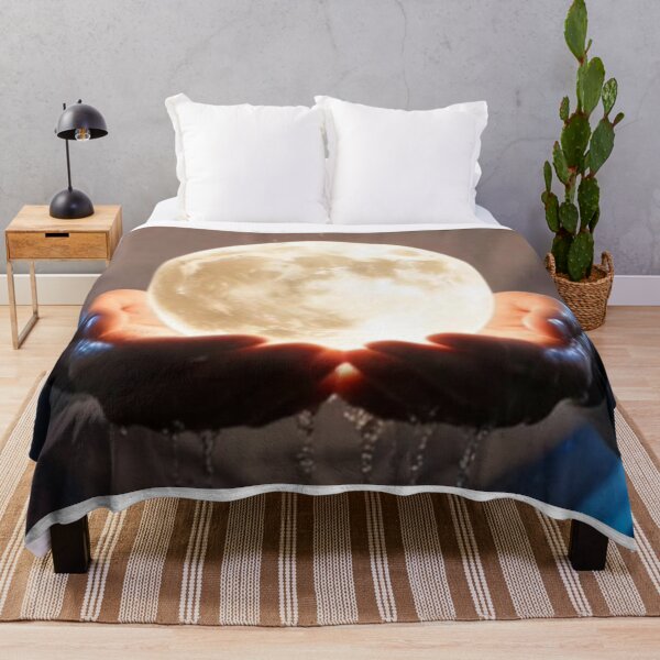 Item preview, Magical Glowing Moon Held in Hands sau Surreal Moon Sphere in Palms Celestial Art designed and sold by RoyalDeluxGo.