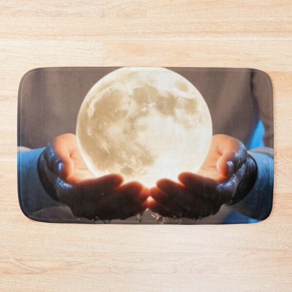 Item preview, Magical Glowing Moon Held in Hands sau Surreal Moon Sphere in Palms Celestial Art designed and sold by RoyalDeluxGo.