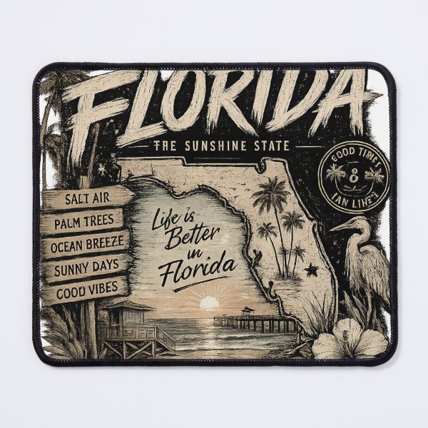 Item preview, Florida Sunshine State Vintage Beach Design designed and sold by ButterflyHolly Resource.