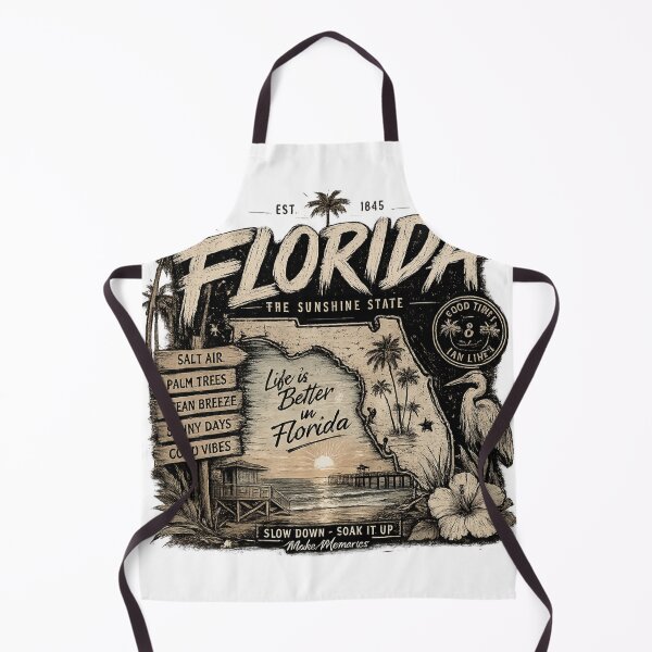 Item preview, Florida Sunshine State Vintage Beach Design designed and sold by ButterflyHolly Resource.