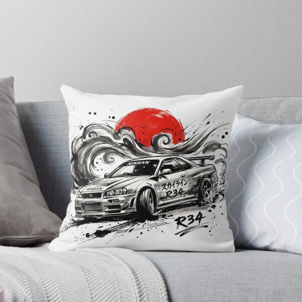 Item preview, Nissan Skyline R34 Sumi-e Ink Drift Art designed and sold by Pixel-Perfecto.