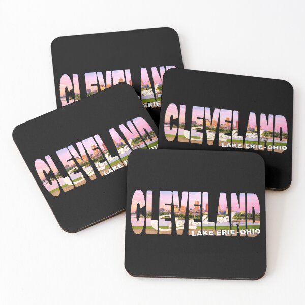 Item preview, CLEVELAND Lake Erie Ohio - City Script Sign looking over Edgewater Beach designed and sold by Adam Gormley.