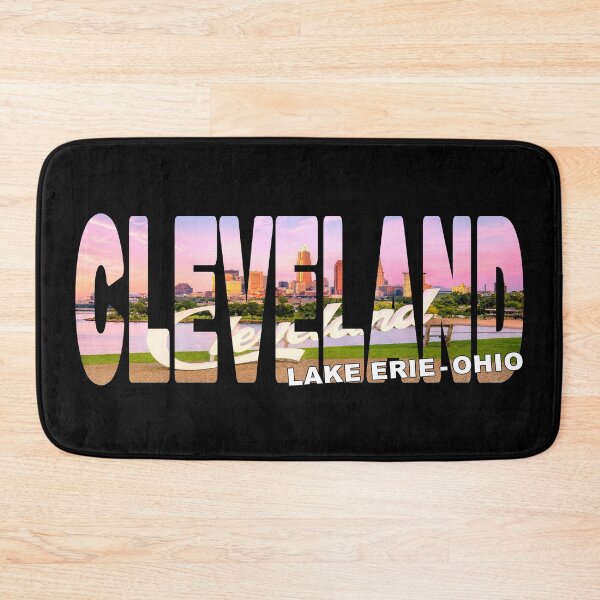 Item preview, CLEVELAND Lake Erie Ohio - City Script Sign looking over Edgewater Beach designed and sold by Adam Gormley.