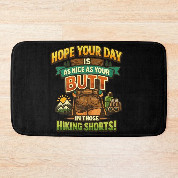 Item preview, Funny Mountain Hiking Butt Quote Retro Camper Trail Humor designed and sold by MagicSD Designs.
