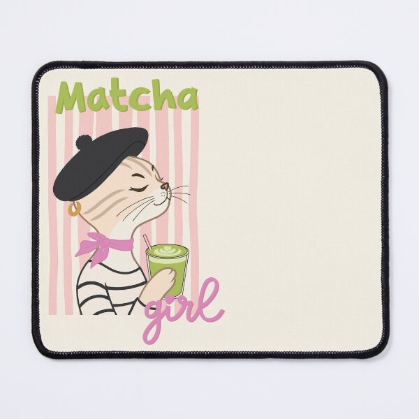 Item preview, Matcha Girl Fashion Cat | Cute French Cat Drinking Matcha | Coquette Aesthetic designed and sold by Kutiefy-shop.