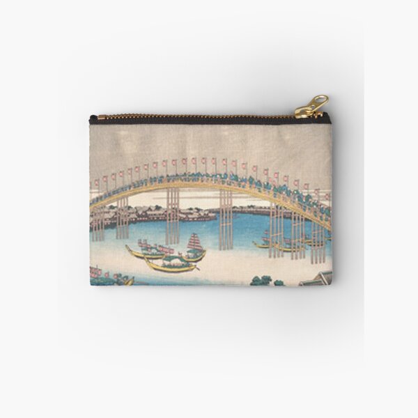 Item preview, Hokusai Tenma Bridge Setsushu Festival Japanese Woodblock Print designed and sold by vekotpu.