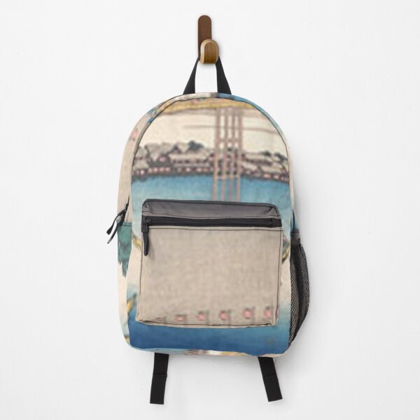 Item preview, Hokusai Tenma Bridge Setsushu Festival Japanese Woodblock Print designed and sold by vekotpu.