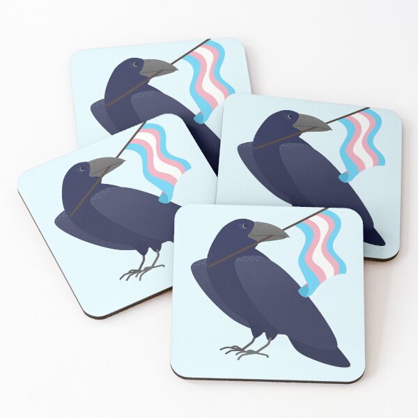 Item preview, Transgender Pride Crow designed and sold by ElisabethDraws.