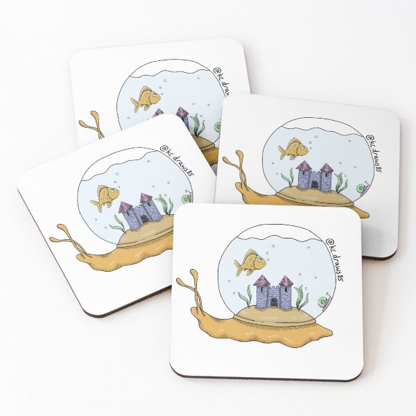 Item preview, Snail With Fish Tank designed and sold by kc.draws.